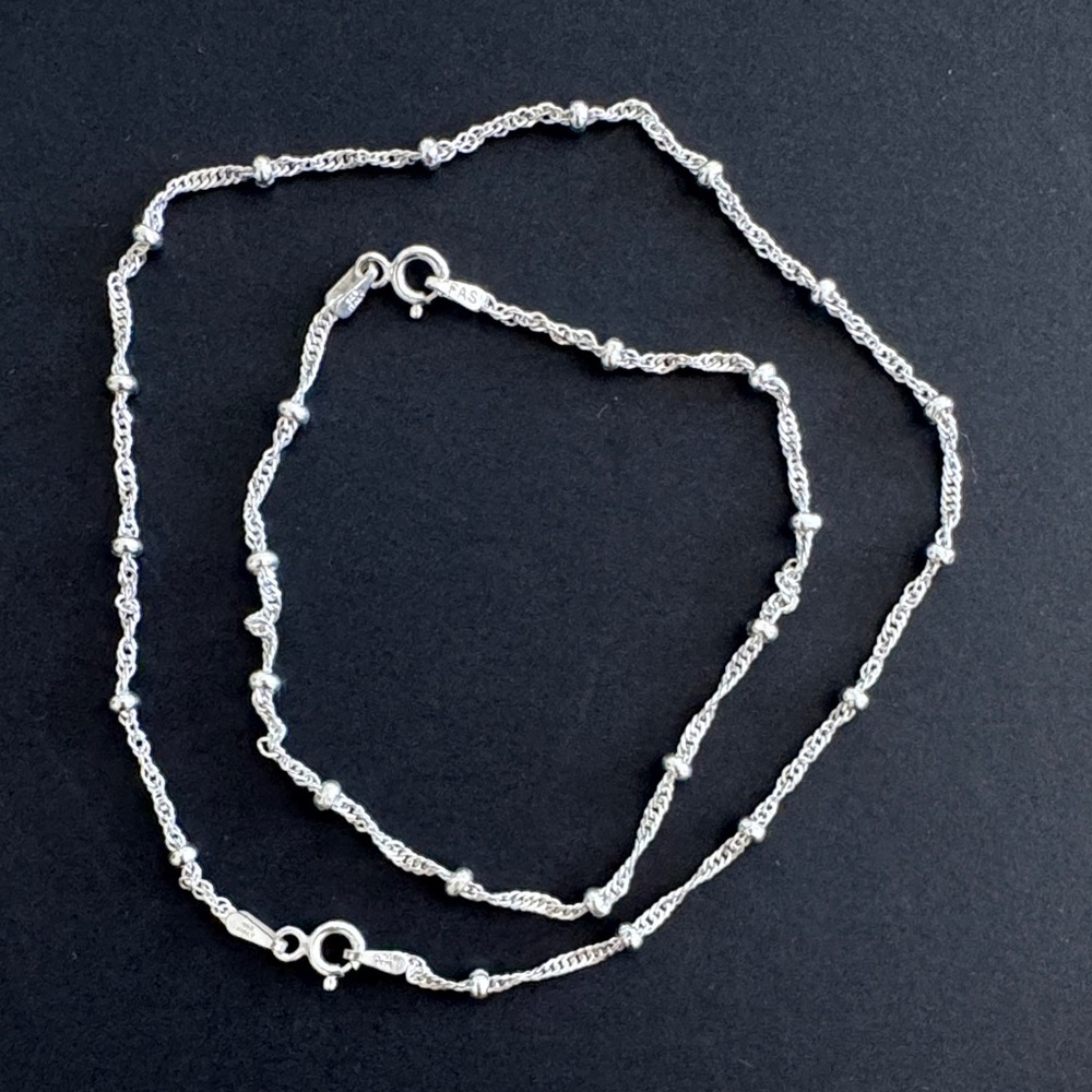 Sterling Silver Chain bracelet and anklet set